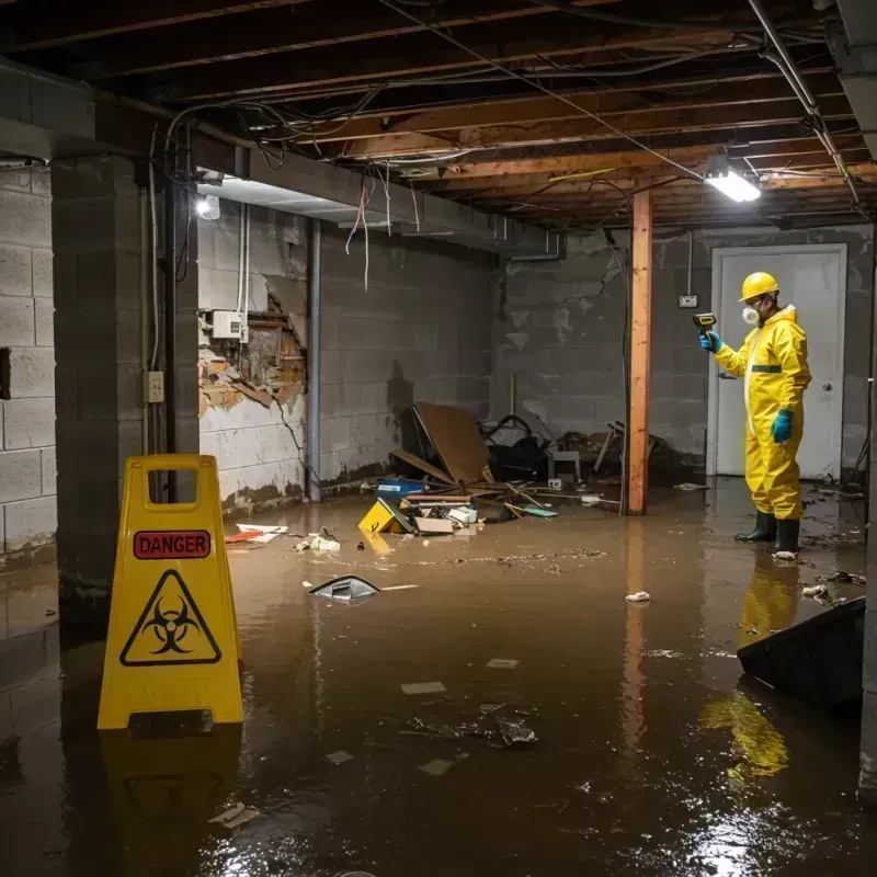 Flooded Basement Electrical Hazard in Billings, MO Property